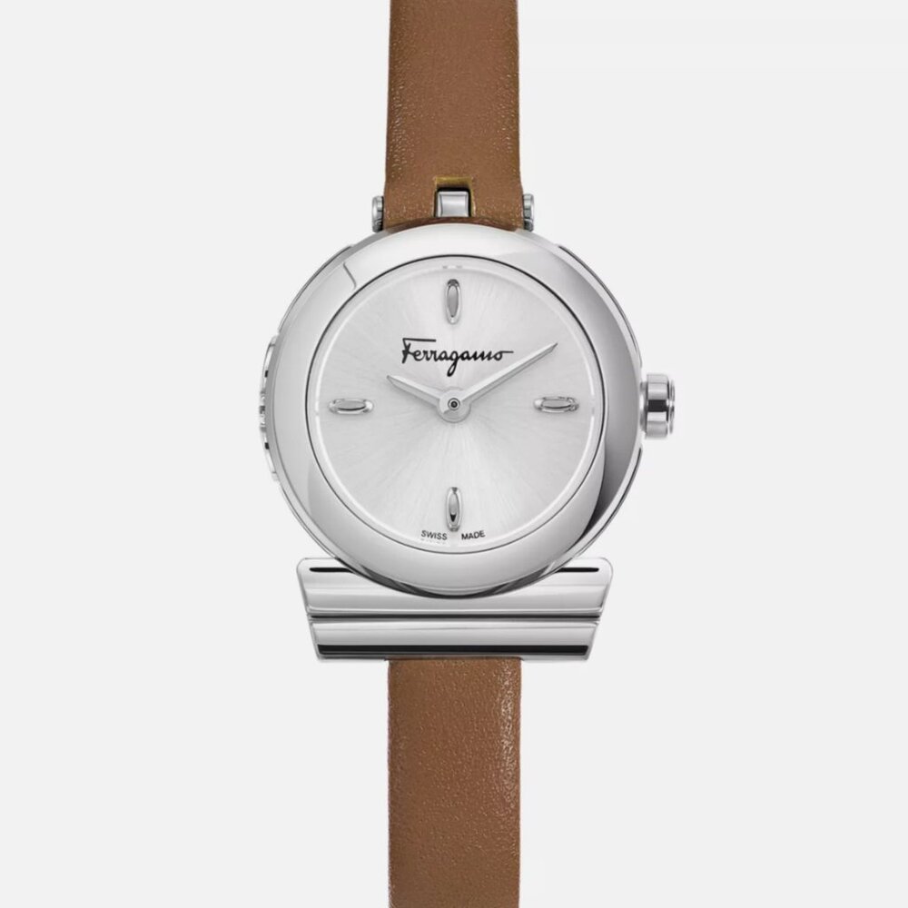 Ferragamo Women's Caramel Strap Steel Watch